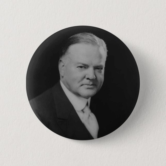 Herbert Hoover 2 Inch Round Button (Front)