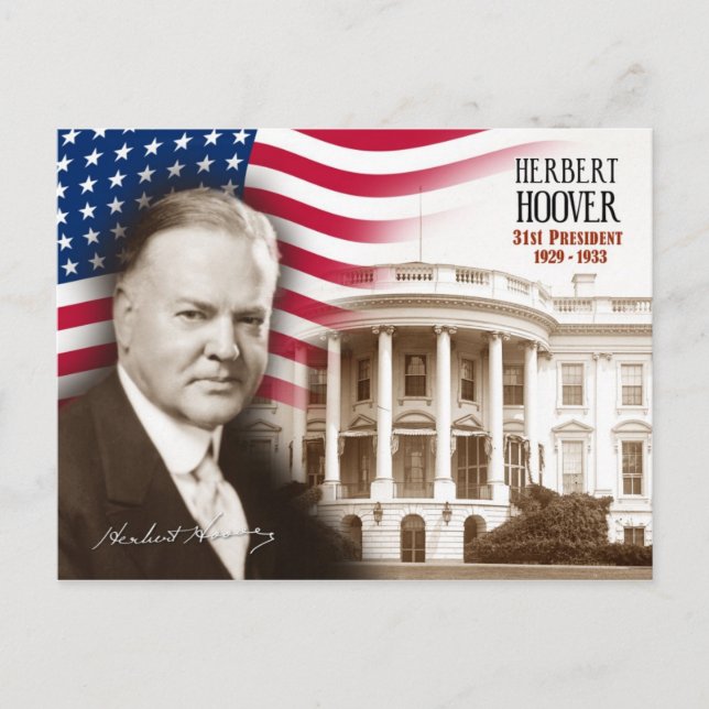 Herbert Hoover -  31st President of the U.S. Postcard (Front)