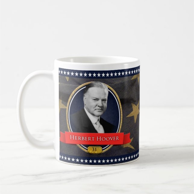 Herbert Hoover Historical Mug (Left)