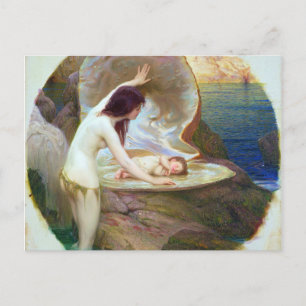 Herbert James Draper - A Water Baby 1900 Postcard