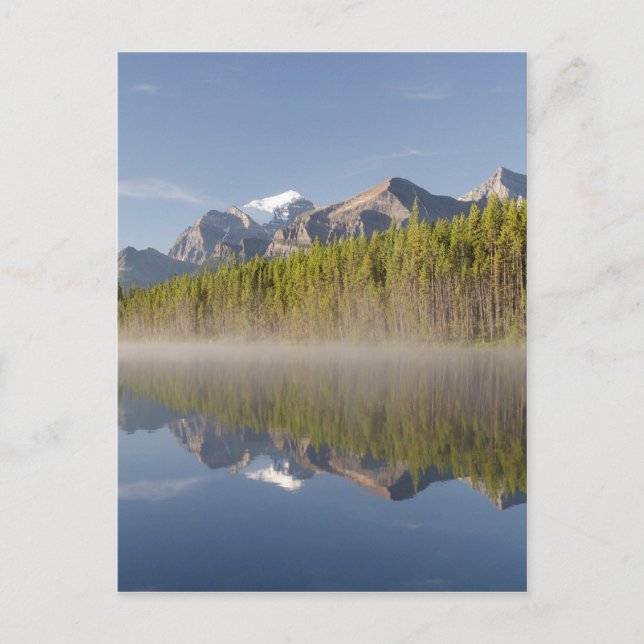 Herbert Lake at Icefields Parkway Alberta Canada Postcard (Front)