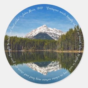 Herbert Lake, Banff NP, Canada Classic Round Sticker