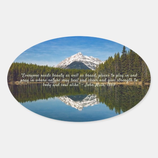 Herbert Lake, Banff NP, Canada Oval Sticker (Front)