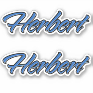Herbert name blue sticker Sticker Sticker Stickers