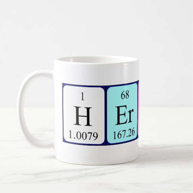 Herbert nom de table périodique mug (Gauche)