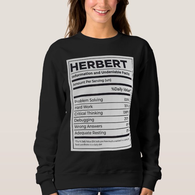 Herbert Nutrition Information  Problem Solving Har Sweatshirt (Front)