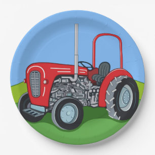 Herbert the Tractor Paper Plate