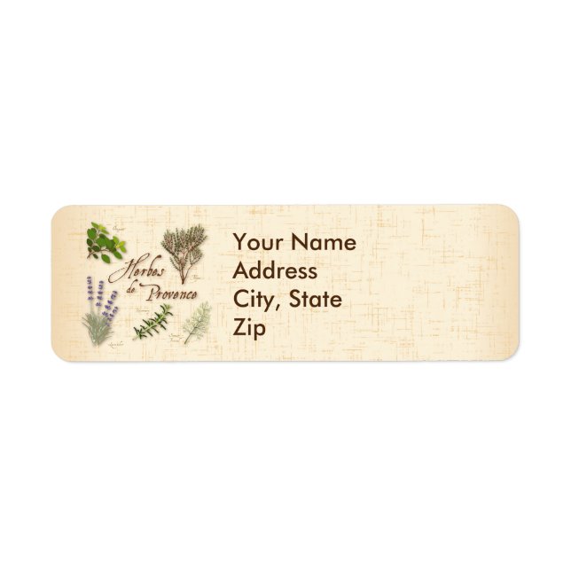 Herbes de Provence Étiquettes de adresse (Devant)