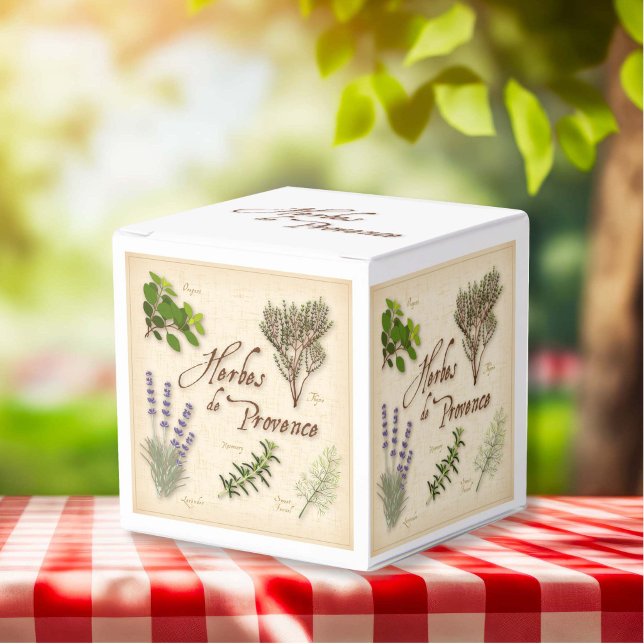 Herbes de Provence Favour Box (Herbes de Provence Favor Box.
Special blend of aromatic herbs from southwest France for your guests.)
