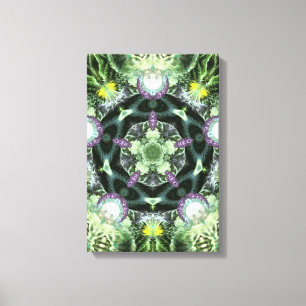 Herbilicious Geometry Fractal Mandala Wrapped Can Canvas Print