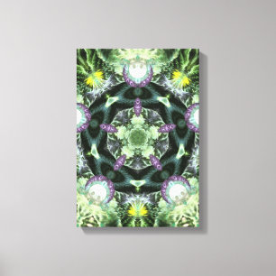 Herbilicious Geometry Fractal Mandala  Wrapped Can Canvas Print