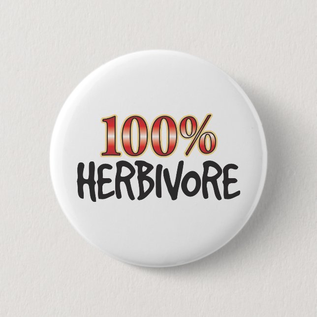 Herbivore 100 Percent 2 Inch Round Button (Front)