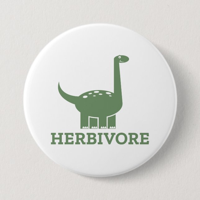 Herbivore 3 Inch Round Button (Front)