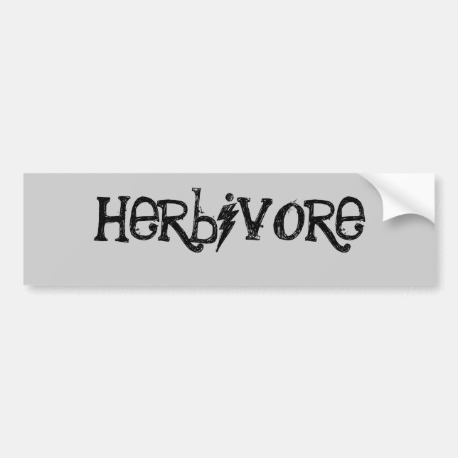 herbivore bumper sticker (Front)