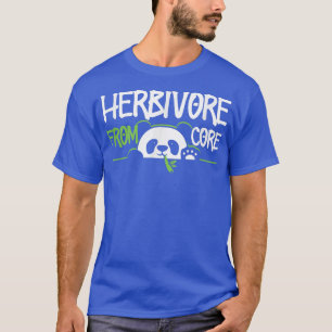 Herbivore From Core Vegetarian Gift Panda Bamboo V T-Shirt