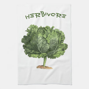 Herbivore Kale Vegan Vegetarian Kitchen Towel