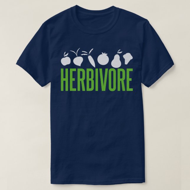 Herbivore Vegetarian Inspired Quote Graphic Appare T-Shirt (Design Front)