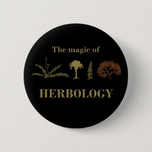 Herbology herbalism herbalist 2 inch round button