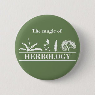 Herbology herbalism herbalist 2 inch round button