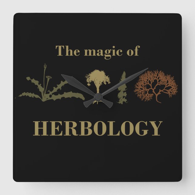 herbology square wall clock (Front)