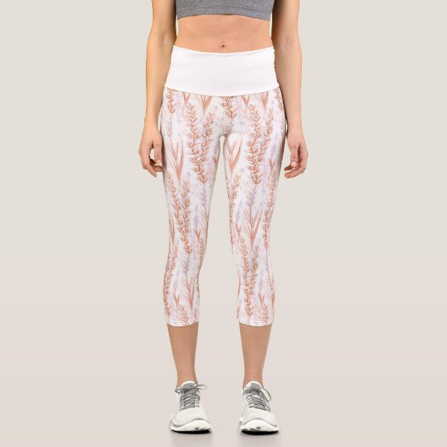 Herbs and flowers of the steppes capri leggings (Front)