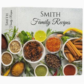 Herbs and Spices Arrangement Recipe Binder