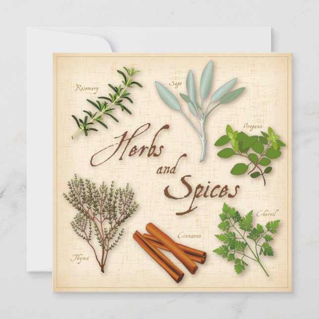Herbs and Spices Flat Card (Front)