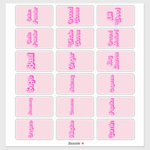 Herbs and Spices Jar Labels