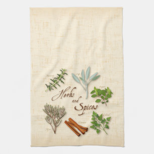 Herbs and Spices Kitchen Towel