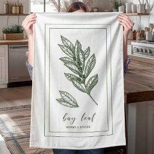 Herbs and Spices Plant Bay leaf Green Kitchen Towel