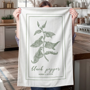 Herbs and Spices Plant Black Pepper Green Kitchen Towel