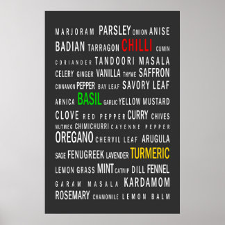 Herbs and spices poster