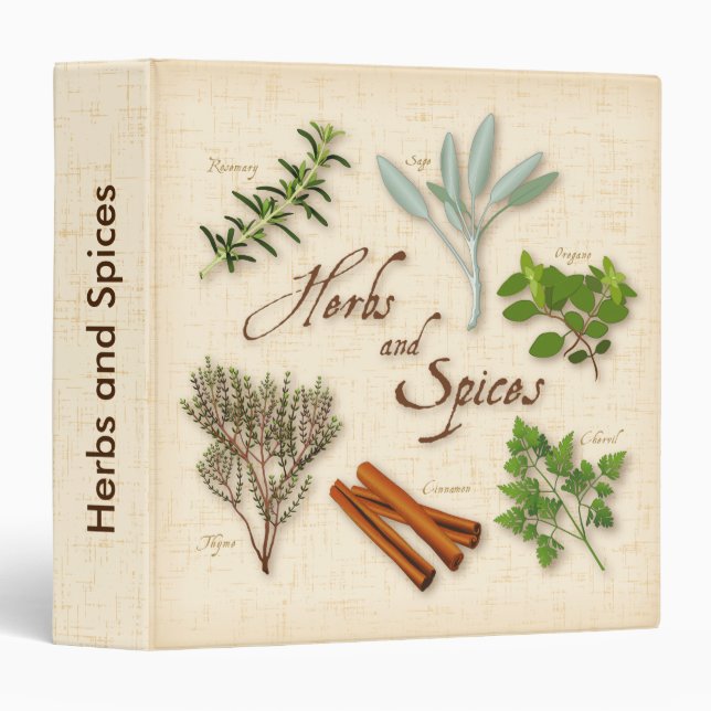 Herbs and Spices Recipe Binder (Front/Spine)