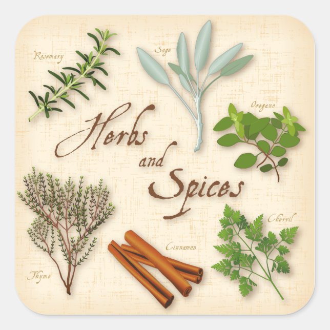 Herbs and Spices Stickers (Front)