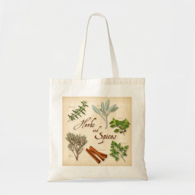 Herbs and Spices Tote Bag (Front)