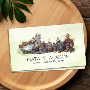 Herbs and Tinctures Drawing Business Card
