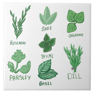 Herbs Ceramic Tile