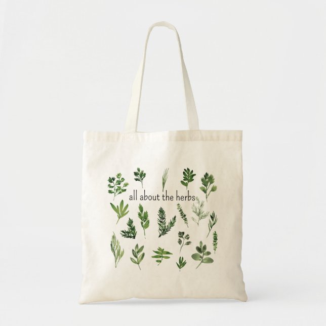Herbs Grocery Cooking Shopping  Tote Bag (Front)