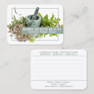 Herbs Health Beauty - Business Card
