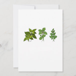 Herbs, herb themed invitation