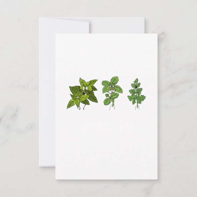 Herbs, herb themed thank you card (Front)