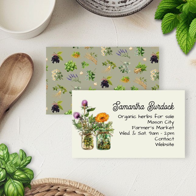 Herbs Herbalist Nature  Business Card (Creator Uploaded)