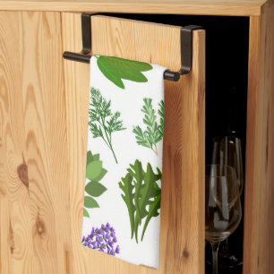 Herbs kitchen towel