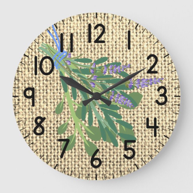 Herbs Large Clock (Front)