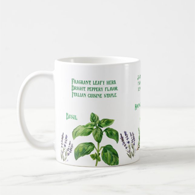 Herbs & Lavender Coffee Mug (Left)