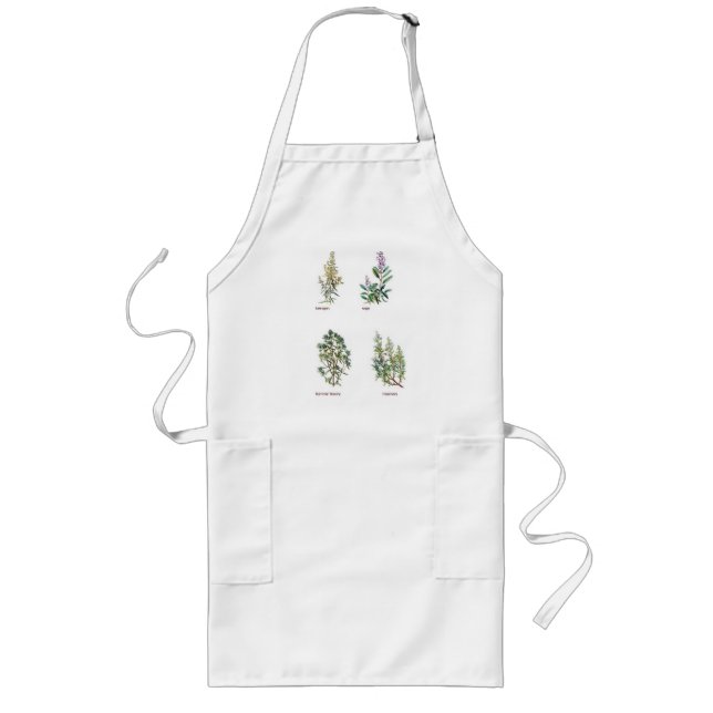 Herbs Long Apron (Front)