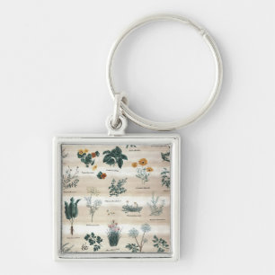 Herbs Plants Flowers Keychain