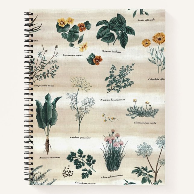 Herbs Plants Flowers Notebook (Front)