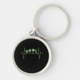 Herbs Plants Heartbeat Keychain