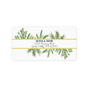 Herbs Rosemary Thyme Botanical Greenery  Label